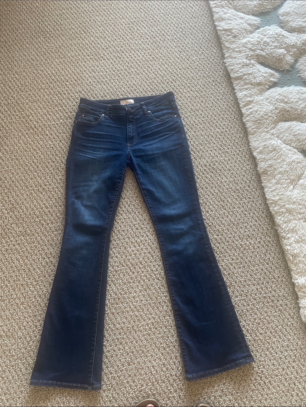 Kut from the Kloth Natalie Dark Blue Bootcut Jeans Petite